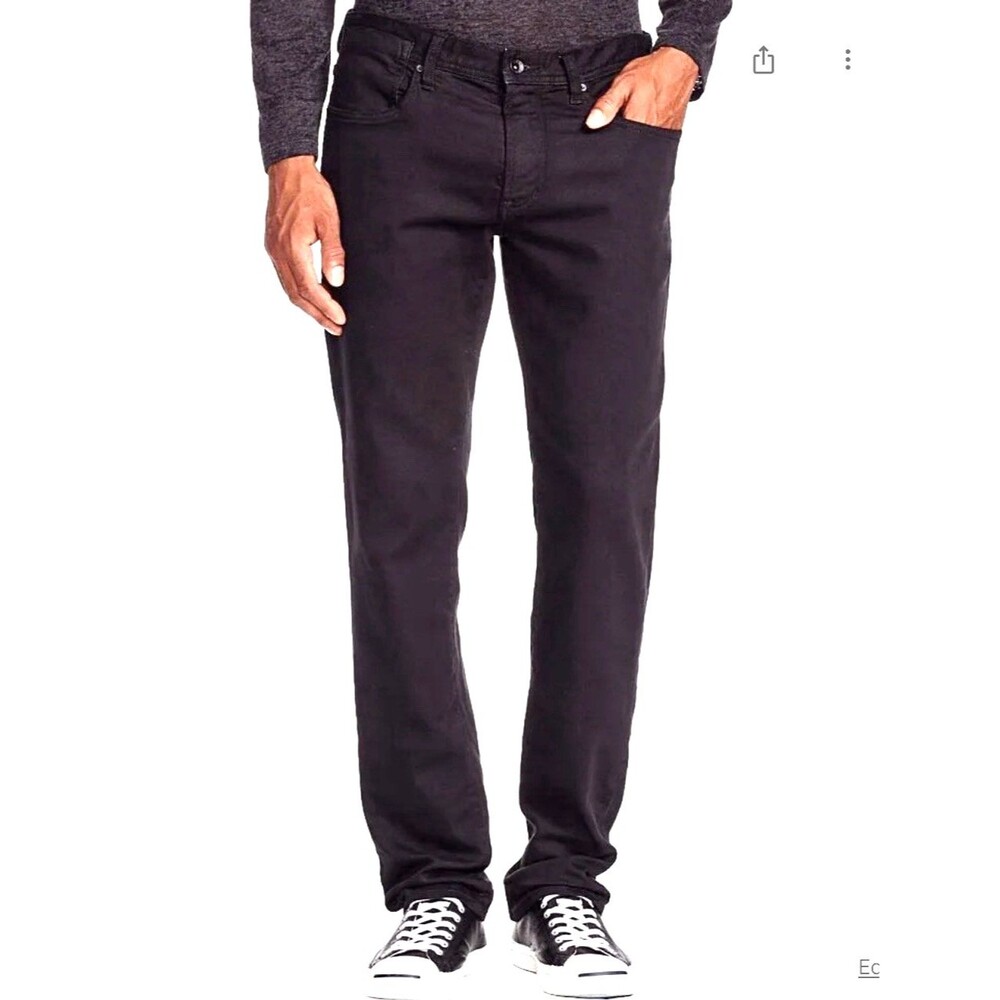 John Varvatos USA mens 32RG buttoned black straight leg NWOT jeans MSRP $248